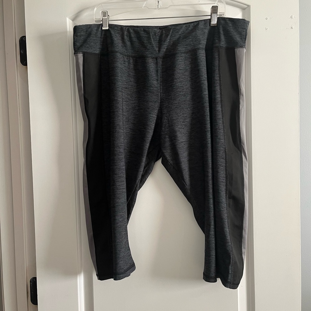 Athletic Works Capris Charcoal and Black Leggings